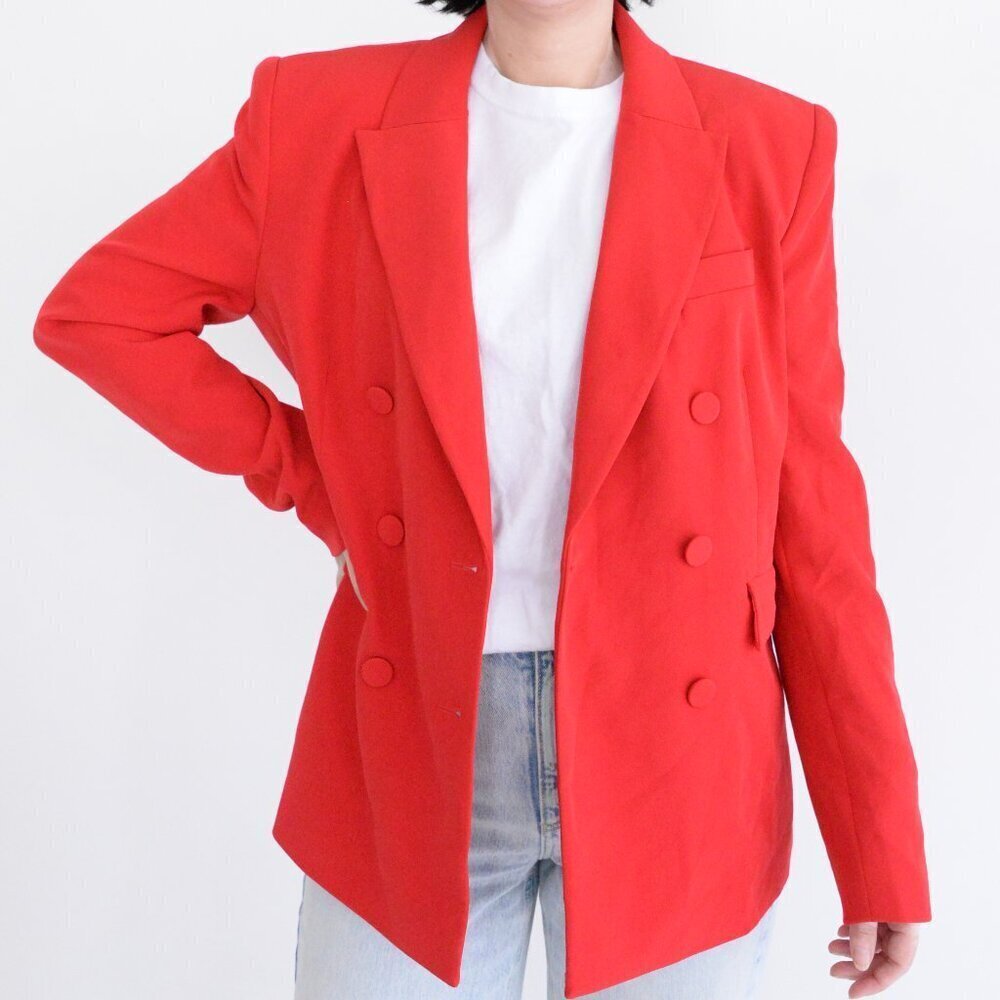 Generation Love New York Red Arielle Crepe Red Double Breasted Blazer XL